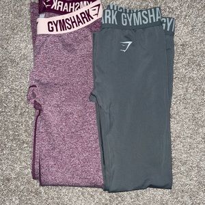 2 gymshark leggings all in great condition like new only have the grey and pink